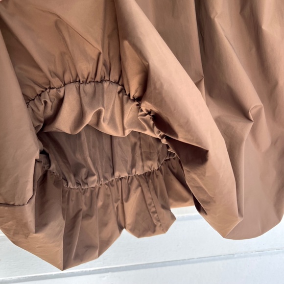 EMERSON LANG Bubble Midi Skirt with Stretch Waist in Brown - XL - Picture 3 of 10